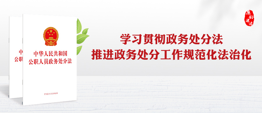 学习贯彻政务处分推进政务处分工作规范化法治化